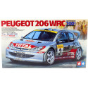 Cochesdemetal.es 2001 Peugeot 206 WRC "Plastic Model Kit" Plateado Decorado 1:24 Tamiya 24236