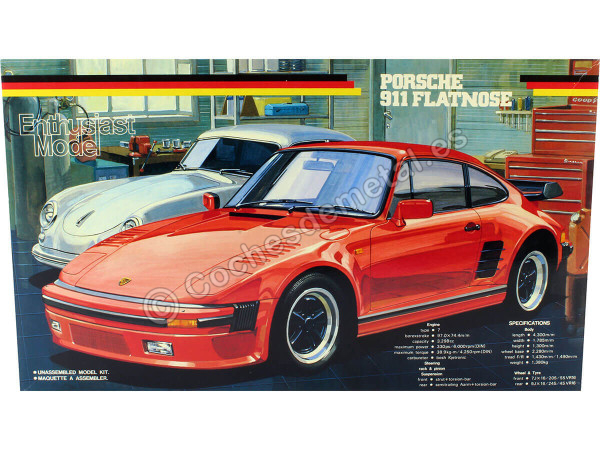 Cochesdemetal.es 1982 Porsche 911 Flatnose "Kit de modèle en plastique" Rojo 1:24 Fujimi 08011