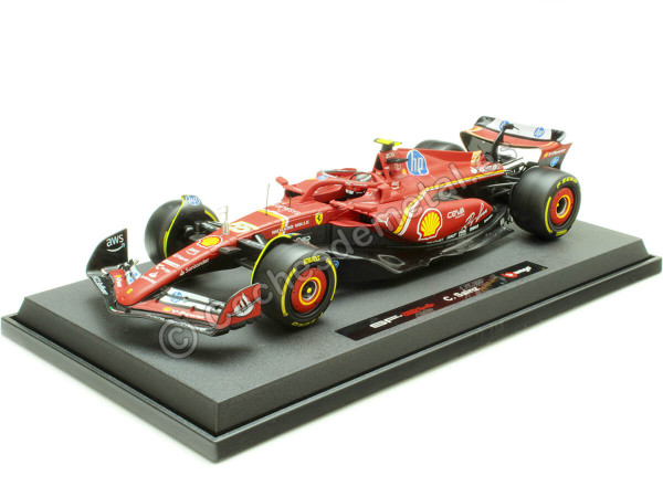 Cochesdemetal.es 2024 Scudería Ferrari F1 SF-24 Nº55 Carlos Sainz 1:18 Bburago 16815S