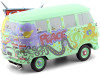 Cochesdemetal.es 2006 Volkswagen T1 CARS Fillmore Flower Power Hippy "Disney-Pixar Cars" Green Mint Decorated 1:24 JADA TOYS ...