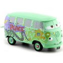 Cochesdemetal.es 2006 Volkswagen T1 CARS Fillmore Flower Power Hippy "Disney-Pixar Cars" Green Mint Decorated 1:24 JADA TOYS ...