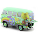 Cochesdemetal.es 2006 Volkswagen T1 CARS Fillmore Flower Power Hippy "Disney-Pixar Cars" Green Mint Decorated 1:24 JADA TOYS ...