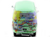 Cochesdemetal.es 2006 Volkswagen T1 CARS Fillmore Flower Power Hippy "Disney-Pixar Cars" Green Mint Decorated 1:24 JADA TOYS ...