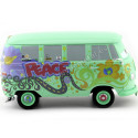 Cochesdemetal.es 2006 Volkswagen T1 CARS Fillmore Flower Power Hippy "Disney-Pixar Cars" Green Mint Decorated 1:24 JADA TOYS ...