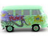 Cochesdemetal.es 2006 Volkswagen T1 CARS Fillmore Flower Power Hippy "Disney-Pixar Cars" Green Mint Decorated 1:24 JADA TOYS ...