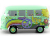 Cochesdemetal.es 2006 Volkswagen T1 CARS Fillmore Flower Power Hippy "Disney-Pixar Cars" Green Mint Decorated 1:24 JADA TOYS ...