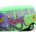 Cochesdemetal.es 2006 Volkswagen T1 CARS Fillmore Flower Power Hippy "Disney-Pixar Cars" Green Mint Decorated 1:24 JADA TOYS ...