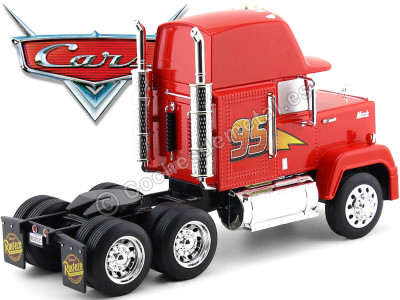 Cochesdemetal.es 2006 Cabeza Tractora MACK Superliner Mack Rusteze "Disney-Pixar Cars" Rojo Decorado 1:24 Jada Toys 98103 2