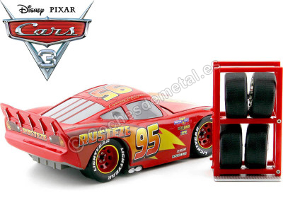 Cochesdemetal.es 2017 Rayo McQueen Lightning McQueen Rusteze Nº95 "Disney-Pixar Cars 3 + Set Extra de Ruedas" 1:24 Jada Toys ... 2