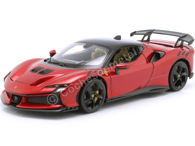 Cochesdemetal.es 2024 Ferrari SF90XX Stradale Rojo Magma Metalizado 1:18 Bburago 16020