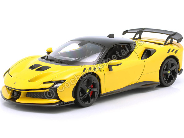 Cochesdemetal.es 2024 Ferrari SF90XX Stradale Amarillo Modena 1:18 Bburago 16020