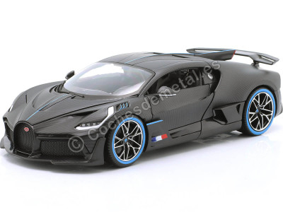 Cochesdemetal.es 2018 Bugatti Divo Edición Especial "50 Aniversario Bburago" Fibra de Carbono 1:18 Bburago 11101