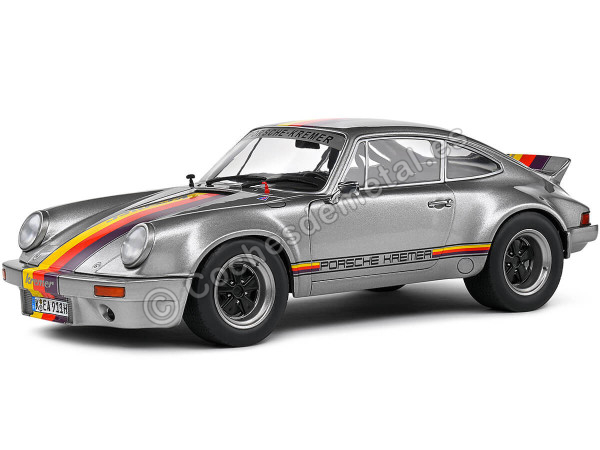 Cochesdemetal.es 1973 Porsche 911 RSR Kremer Design Gris Metalizado y Decorado 1:18 Solido S1801120