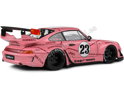 Cochesdemetal.es 2020 Porsche 911 (993) RWB Rauh-Welt Sopranos Pink Pig Rosa 1:18 Solido S1808503 2