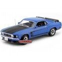 Cochesdemetal.es 1969 Ford Mustang Boss 302 Azul / Negro 1:18 Welly 12516