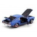 Cochesdemetal.es 1969 Ford Mustang Boss 302 Azul / Negro 1:18 Welly 12516