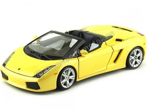 Carsdemetal.es 2000 Lamborghini Gallardo Spyder jaune 1:18 Bburago 12016