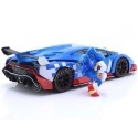 Lamborghini Veneno 2014 con "Sonic" Azul/Rojo - Escala 1:24 Jada Toys
