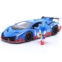 Lamborghini Veneno 2014 con "Sonic" Azul/Rojo - Escala 1:24 Jada Toys