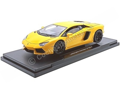 Cochesdemetal.es 2011 Lamborghini Aventador LP700-4 Amarillo 1:18 Welly 18041