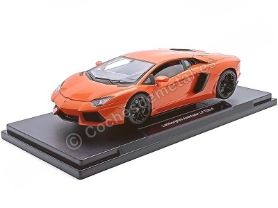 Cochesdemetal.es 2011 Lamborghini Aventador LP700-4 Naranja 1:18 Welly 18041