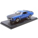Mustang Boss 302 1969 Blue and Black - Carro de miniatura às 1:18