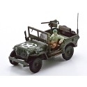 Jeep Willys Militar Armado en Verde Caqui - Réplica 1:43 Cararama