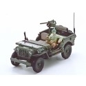 Jeep Willys Militar Armado en Verde Caqui - Réplica 1:43 Cararama