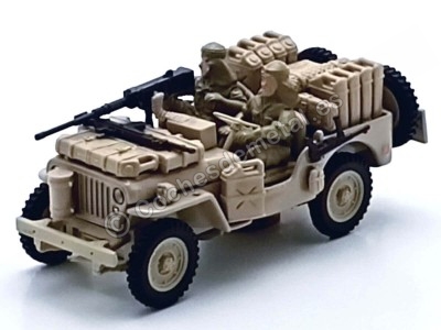 Cochesdemetal.es 1941 Jeep Willys Casablanca 1-4 Ton Army Militar Truck "Abierto, Armado y con Soldados" Arena del Desierto 1...