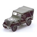 Cochesdemetal.es 1941 Jeep Willys 1-4 Ton Army Militar Truck "Cerrado" Verde Caqui 1:43 Cararama 91860