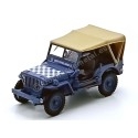 Cochesdemetal.es 1941 Jeep Willys Casablanca 1-4 Ton Army Militar Truck "Cerrado" Azul 1:43 Cararama 91840