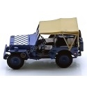 Cochesdemetal.es 1941 Jeep Willys Casablanca 1-4 Ton Army Militar Truck "Cerrado" Azul 1:43 Cararama 91840