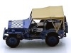 Cochesdemetal.es 1941 Jeep Willys Casablanca 1-4 Ton Army Militar Truck "Cerrado" Azul 1:43 Cararama 91840