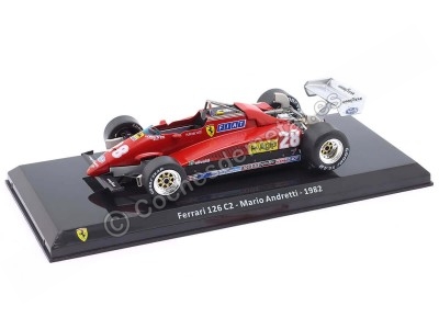 Cochesdemetal.es 1982 Ferrari 126 C2 F1 Nº28 Mario Andretti 1:24 Premium Collectibles FER2025_33