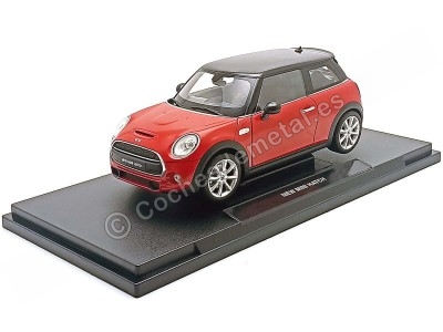 Cochesdemetal.es 2016 New Mini Cooper S Hatchback Review Red-Black 1:18 Welly 18050