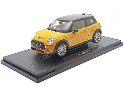 Cochesdemetal.es 2016 New Mini Cooper S Hatchback Review Naranja/Negro 1:18 Welly 18050