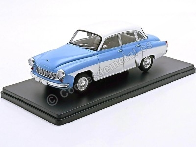 Cochesdemetal.es 1965 Wartburg 312 Azul/Blanco 1:24 WhiteBox 124242