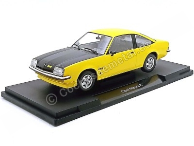 Cochesdemetal.es 1975 Opel Manta B GT/E Amarillo/Negro 1:18 MC Group 18236