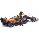 Réplica McLaren MCL38 Miami GP y figura Lando Norris F1 - 1:24 Bburago