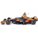 Réplica McLaren MCL38 Miami GP y figura Lando Norris F1 - 1:24 Bburago