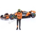 Réplica McLaren MCL38 Miami GP y figura Lando Norris F1 - 1:24 Bburago