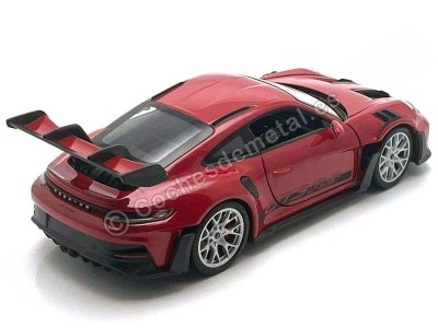 Porsche 911 (992) GT3 RS Rojo 2023 - 1:24 Welly Réplica Detallada 2