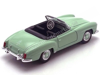 Mercedes-Benz 190SL W121 Convertible Verde - Escala 1:24 de Welly 2