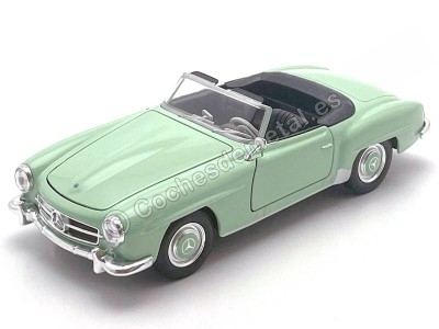 Mercedes-Benz 190SL W121 Convertible Verde - Escala 1:24 de Welly
