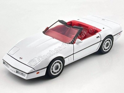 Cochesdemetal.es 1986 Chevrolet Corvette C4 Convertible Blanco 1:24 Motor Max 73298