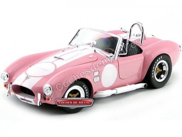 Cochesdemetal.es 1966 Shelby Cobra 427 S/C "Firmado por Carroll Shelby" Rosa 1:18 Shelby Collectibles 114F