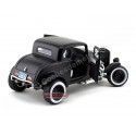 Cochesdemetal.es 1932 Ford Hot Rod 5-Window Coupe Negro con llamas 1:18 Motor Max 73172