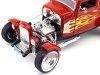 Cochesdemetal.es 1932 Ford Hot Rod 5-Window Coupe Rojo con llamas 1:18 Motor Max 73172
