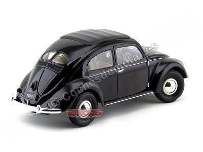Cochesdemetal.es 1950 Volkswagen Classic T1 Kafer Beetle Black 1:18 Welly 18040 2
