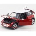 CARSDEMETAL.ES 2004 MINI COPER R50 RED-WHITE 1:18 MOTEUR MAX 73114